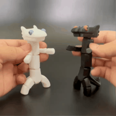 toothless dancing meme flexi - no support multicolor 3d models download creality cloud fictional characters 3d print model - Mito3D