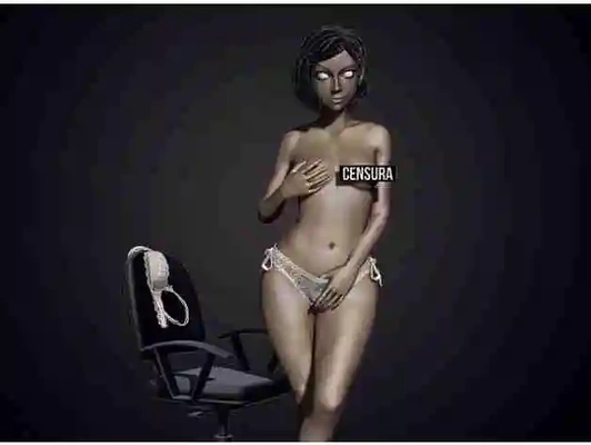 topless girl 3d models download creality cloud women 3d print model - Mito3D
