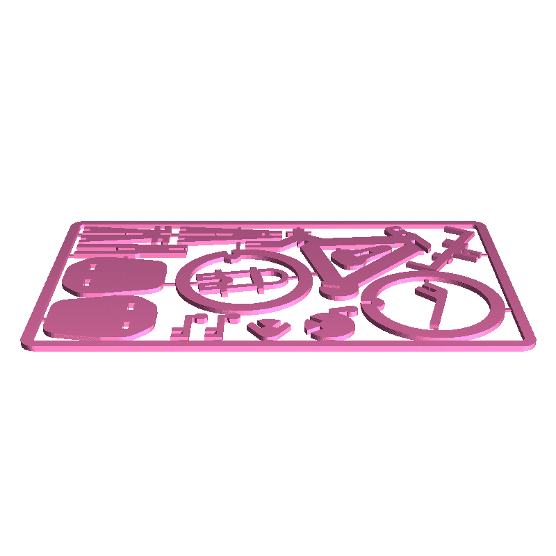 touring bicycle plate Others 3D print model - Mito3D