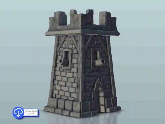 torre cannoni miniature warhammer terreno scenario 3d modelli scarica creality nube pubblico strutture 3d print model - Mito3D