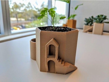 tower water tank planter Nature & Plants 3d print model - Mito3D