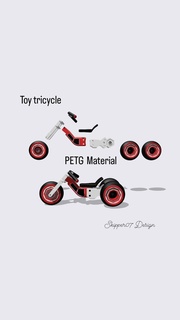 oyuncak tekerlekli bisiklet motosikletler 3d print model - Mito3D