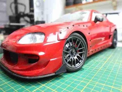 toyota supra 1 10 scale wide body kit 3d models download creality cloud Racing & Roadsters 3d print model - Mito3D
