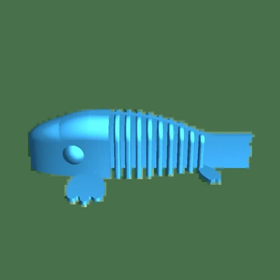 tpu biegen fisch 3d modelle download realität wolke 3d print model - Mito3D