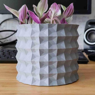 tradicional origami flower pot planter plants Flowers 3d print model - Mito3D