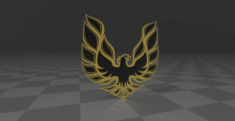 trans am hood bird 3d models download creality cloud 3d print model - Mito3D