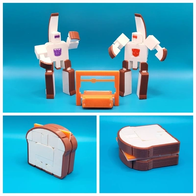 trasformatori prosciutto formaggio 3d modelli scarica creality nube giocattoli giochi 3d print model - Mito3D