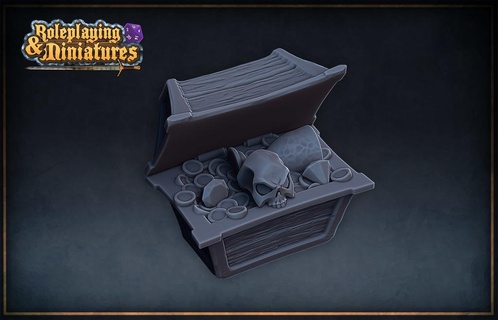 treasure chest & skull chambers set Others 3d print model - Mito3D