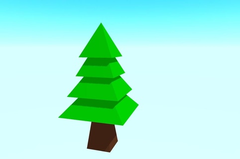 Baum fröhlich Weihnachten Natur Pflanzen 3d print model - Mito3D