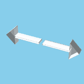 triangle headed derecha flecha anidable caja v1 3d print model - Mito3D