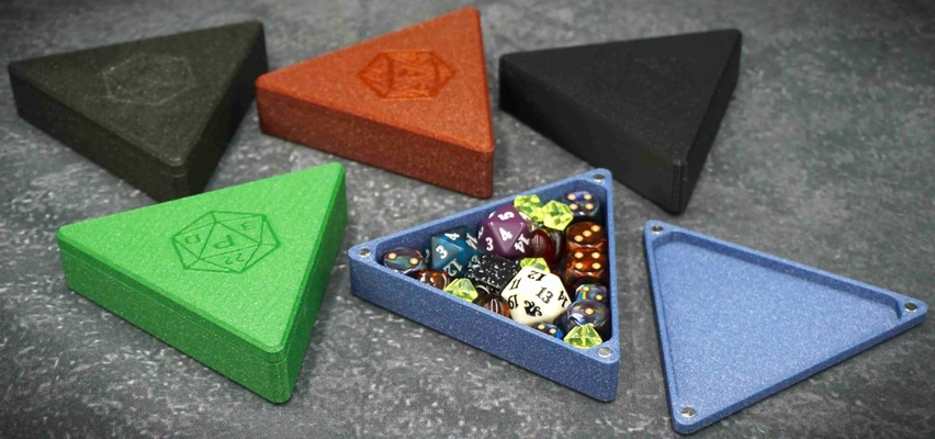 triangle dice box magnets 3d models download creality cloud board game 3d print model - Mito3D