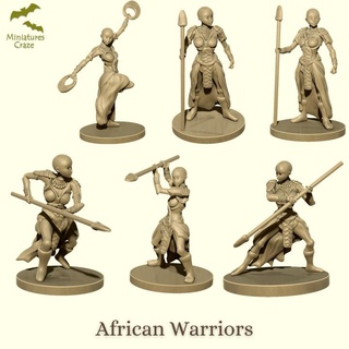 tribale guerrieri impostato 3d modelli scarica creality nube personaggi 3d print model - Mito3D