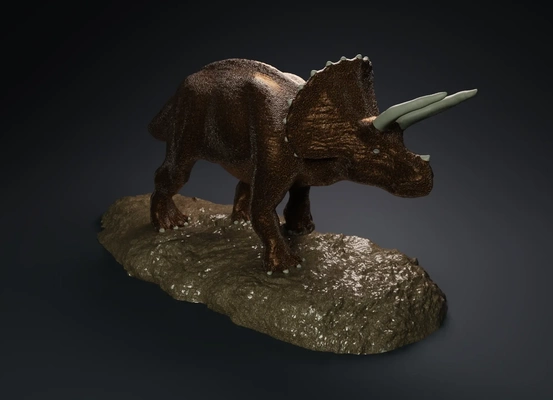 triceratops heykel 3d modeller indir creality bulut 3d print model - Mito3D