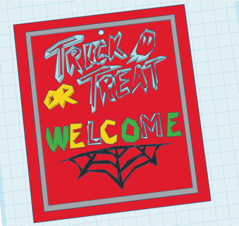 trick treat 3d sign Others 3d print model - Mito3D