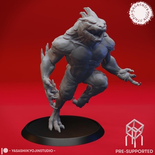 troglodyte table miniature pre supported stl personnages 3d print model - Mito3D