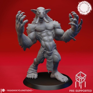 troll - tabletop miniature pre-supported stl Characters 3d print model - Mito3D