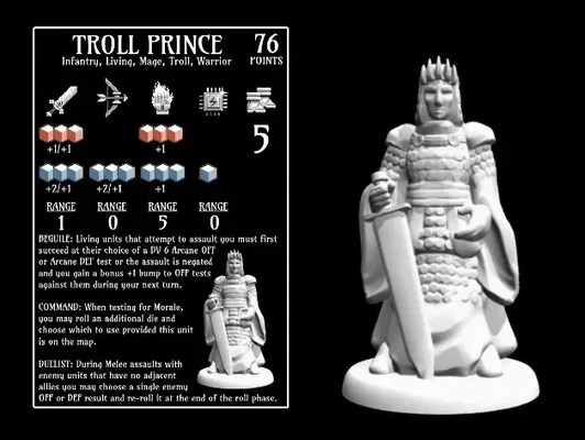 troll prince 18mm scale 3d models download creality cloud 3d print model - Mito3D