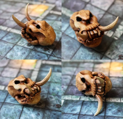 troll skull 3d models download creality cloud 3d print model - Mito3D