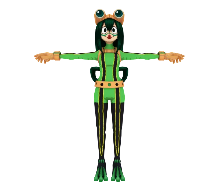 tsuyu asui héroe disfraz 3d modelos descargar crealidad nube 3D print model - Mito3D