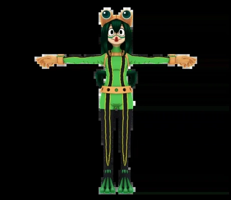 tsuyu asui héroe disfraz 3d modelos descargar crealidad nube 3d print model - Mito3D