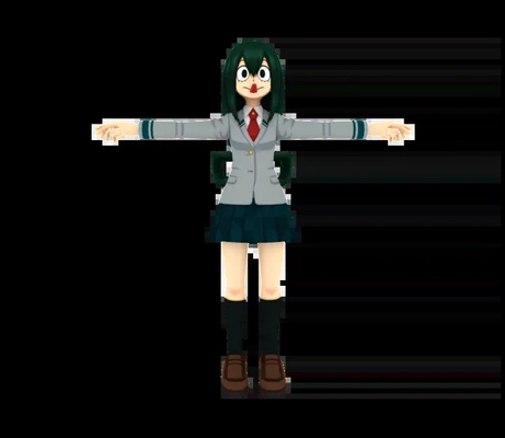 tsuyu asui school uniform 3d models download creality cloud 3d print model - Mito3D