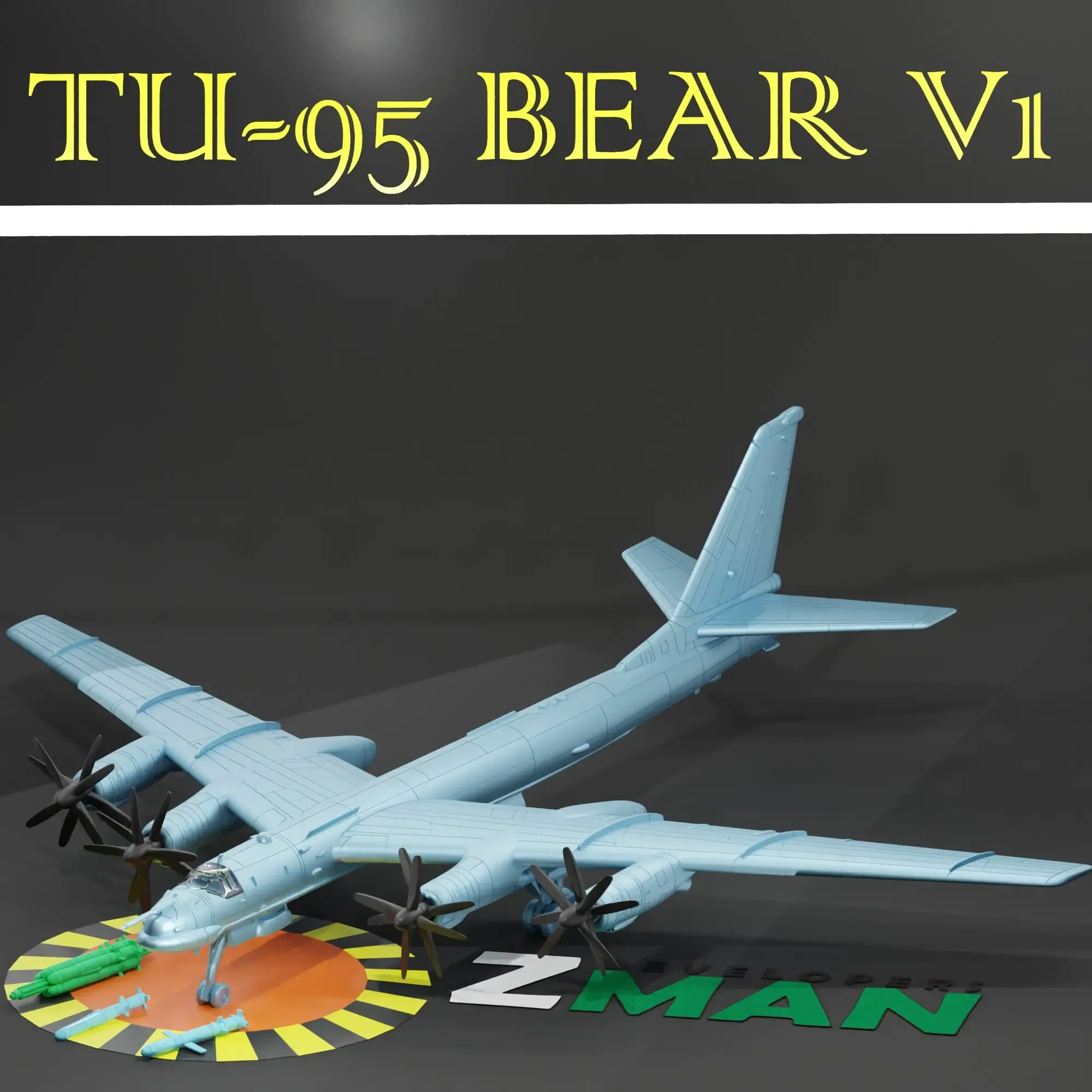 tu 95 bär 4 asp 3d modelle download realität wolke 3D print model - Mito3D