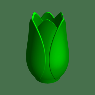 tulipa vaso 3d modelos baixar crialidade nuvem flores 3d print model - Mito3D