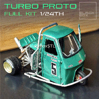 turbo proto 3 wheeler modelkit 1-24 Racing & Roadsters 3d print model - Mito3D