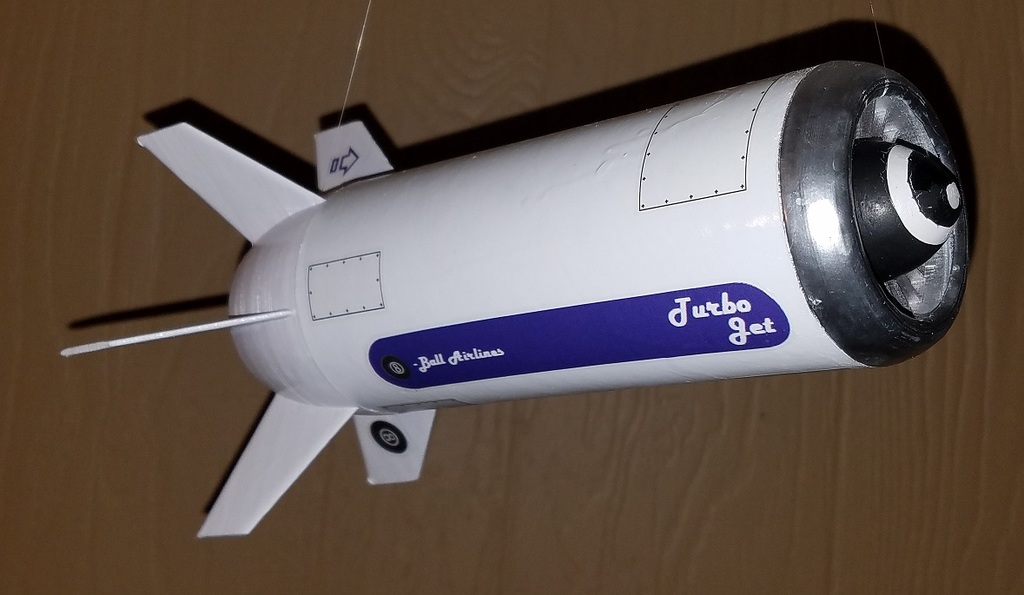 turborreactor modelo cohete 3D print model - Mito3D