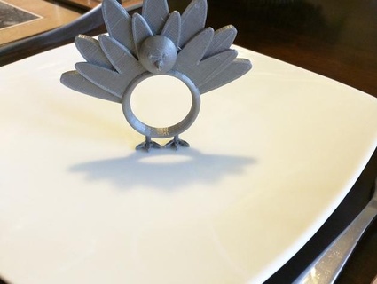 pavo servilleta anillo hogar casa decoración 3d print model - Mito3D