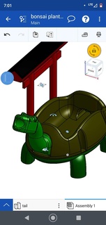 Schildkröte Bonsai Pflanzer Bäume 3d print model - Mito3D