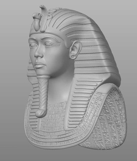 tutankamón busto esculturas cultural reliquias 3d print model - Mito3D