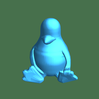 Smoking Linux Pinguin dammitcoetzee fliegend Tiere 3d print model - Mito3D