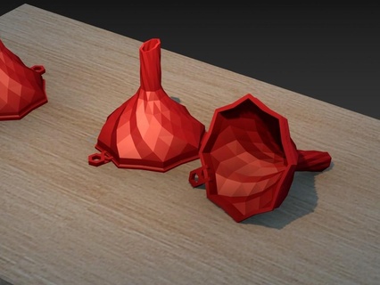 twisted diamond funnel Workshop & Tools 3d print model - Mito3D