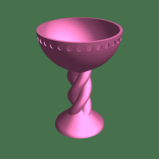 twisted goblet improved Household 3d print model - Mito3D