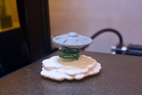 ufo spaceship springs moves Vehicles 3d print model - Mito3D