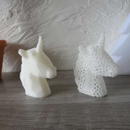 unicorn - poly voronoi Animals  3D print model - Mito3D