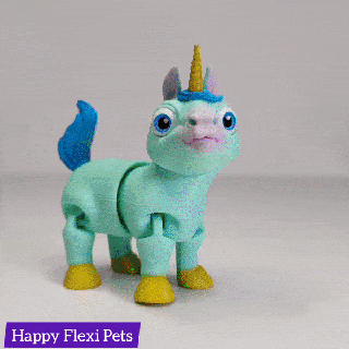unicornio articulado impresión sitio juguete mitos 3d print model - Mito3D