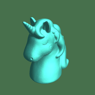 Licorne tête généré revopoint pop mythes 3d print model - Mito3D