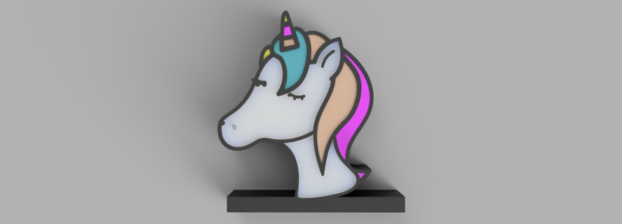 unicorno luce illuminazione 3d print model - Mito3D