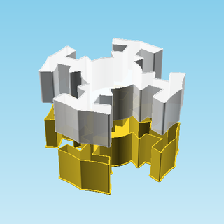 unidentified cross 00de nestable box v2 Others 3d print model - Mito3D