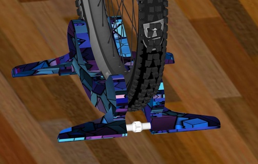 universal bicicleta estante soporte bicicletas 3d print model - Mito3D