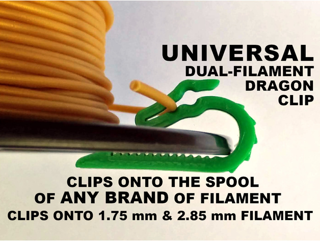 universel double filament dragon agrafe machinerie équipement 3D print model - Mito3D