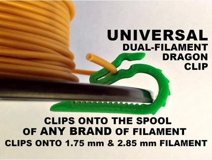 universal dual filamento Dragão grampo maquinaria equipamento 3d print model - Mito3D