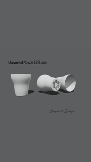 universal bocal extrusora 120mm maquinaria equipamento 3d print model - Mito3D