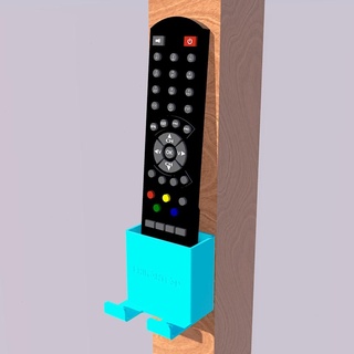 universal controlo remoto suporte phone cabo cabide mobília 3d print model - Mito3D