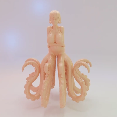 ursula poulpe fille 3d modèles télécharger créalité nuage fictif personnages 3d print model - Mito3D