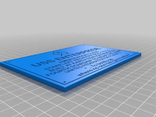 uss empresa c registro placa 3d modelos descargar crealidad nube 3d print model - Mito3D