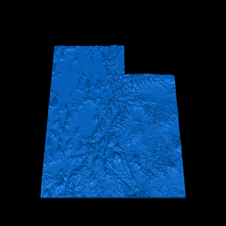 Utah topographique carte 3d modèles Télécharger créalité nuage architecture paysage 3d print model - Mito3D