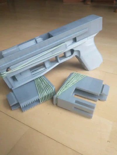 v2 caucho banda pistola revista 3d modelos descargar crealidad nube juguete armas 3d print model - Mito3D